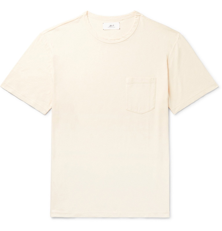 Photo: Mr P. - Cotton and Linen-Blend T-Shirt - Neutrals