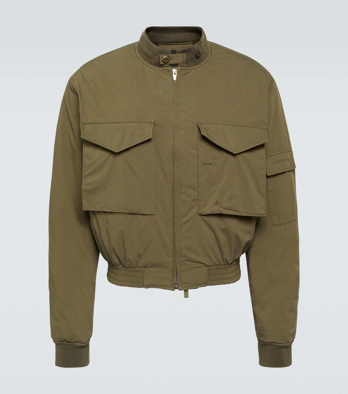 Givenchy Cropped cotton-blend bomber jacket