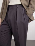 Boglioli - Straight-Leg Pleated Virgin Wool Trousers - Brown