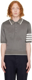 Thom Browne Gray Birdseye Polo