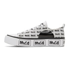 McQ Alexander McQueen White All Over Metal Logo Plimsoll Platform Low-Top Sneakers