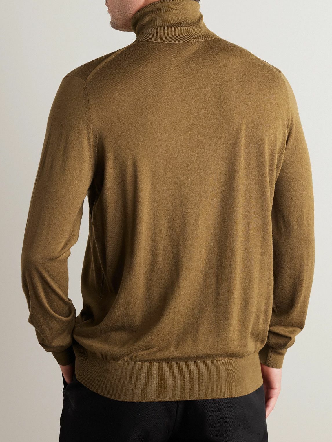 Loro Piana - Wish® Virgin Wool Rollneck Sweater - Brown Loro Piana