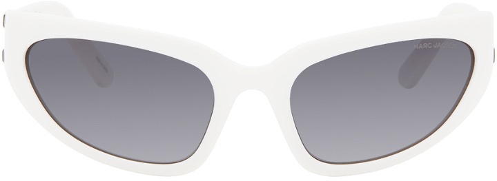 Photo: Marc Jacobs White Bold Logo Wrapped Sunglasses