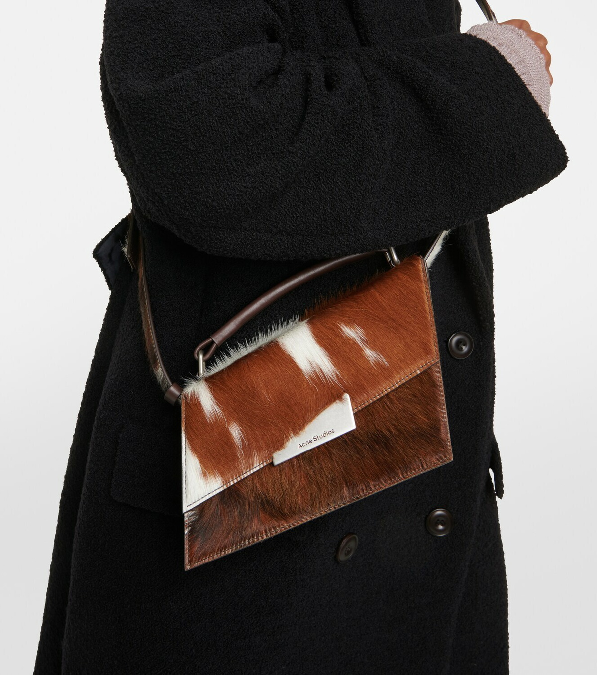 Acne Studios Distortion Small calf hair crossbody bag Acne Studios