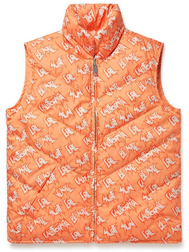 Photo: ERL - Reversible Quilted Logo-Print Shell Down Gilet - Orange
