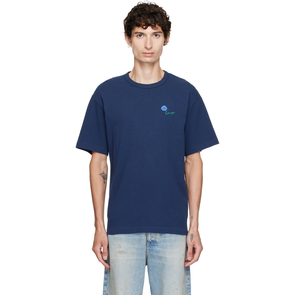 Kenzo Navy Kenzo Paris 'KENZO Tulip' T-shirt