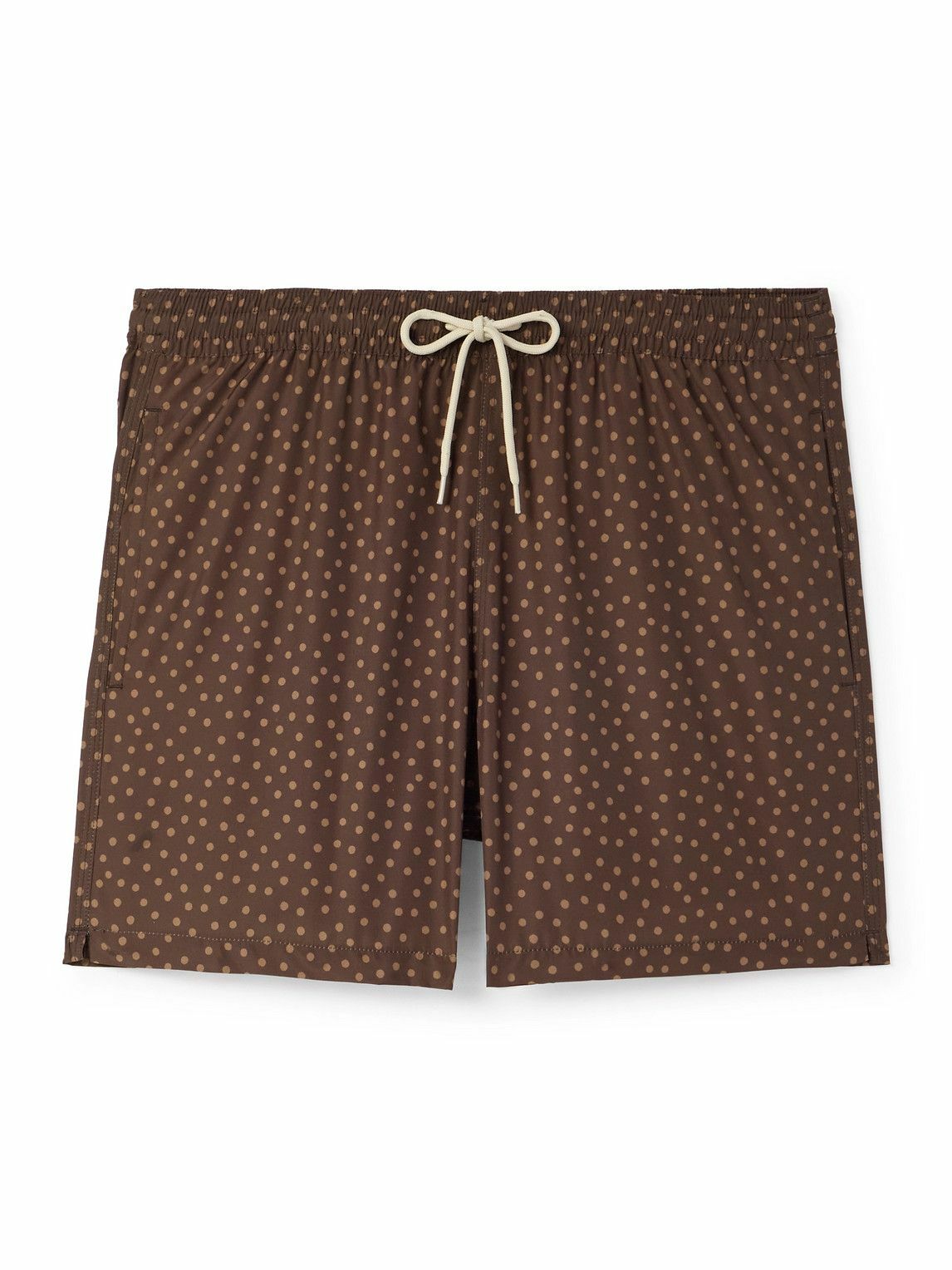 Massimo Alba - Kite Straight-Leg Mid-Length Polka-Dot Swim Shorts - Brown
