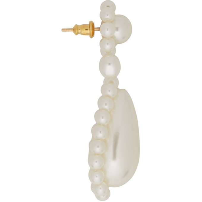 Simone Rocha White Pearl Drop Earrings Simone Rocha