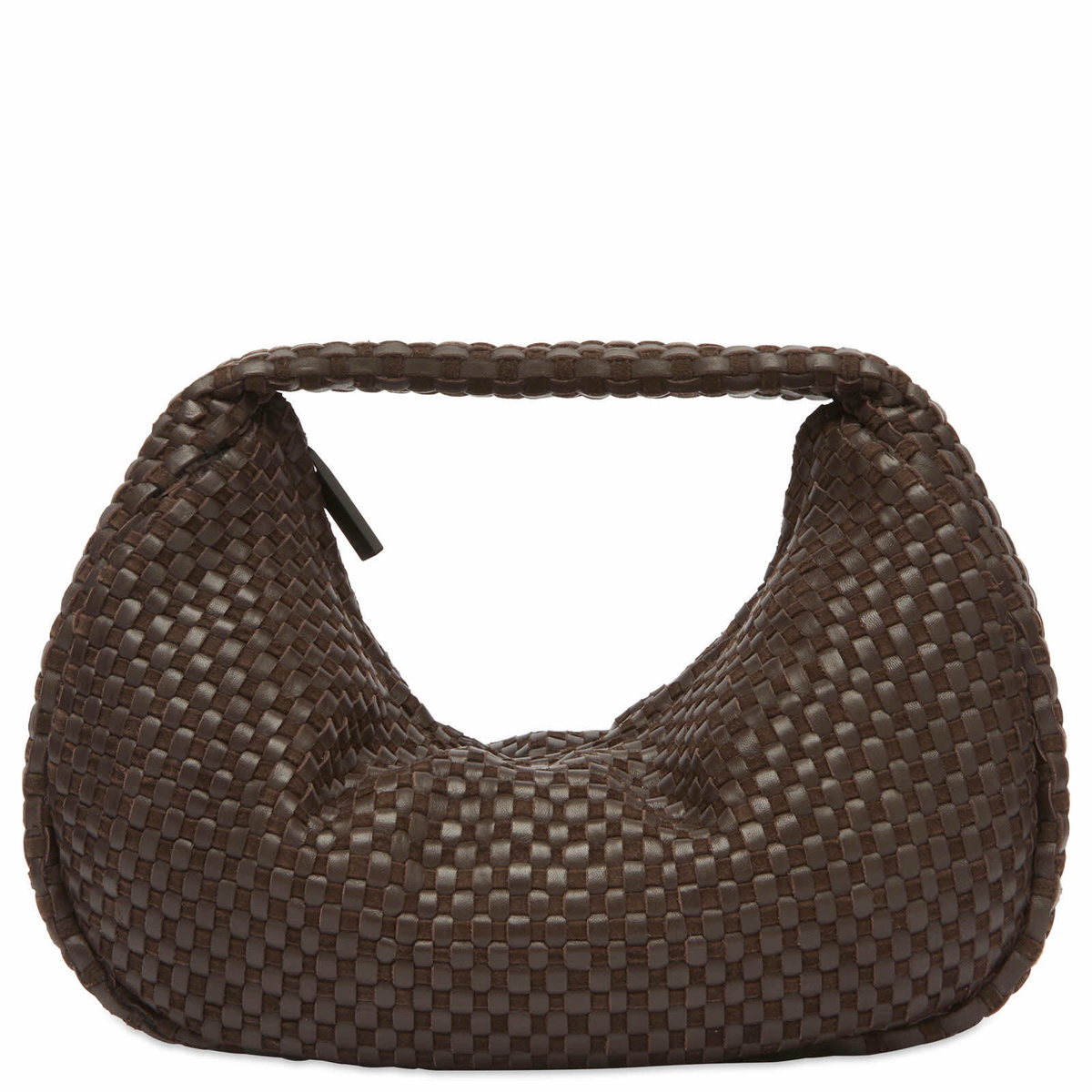ST. Agni Women's Lattice Weave Mini Bon Bon Bag in Coffee 