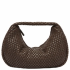 ST. Agni Women's Lattice Weave Mini Bon Bon Bag in Coffee 