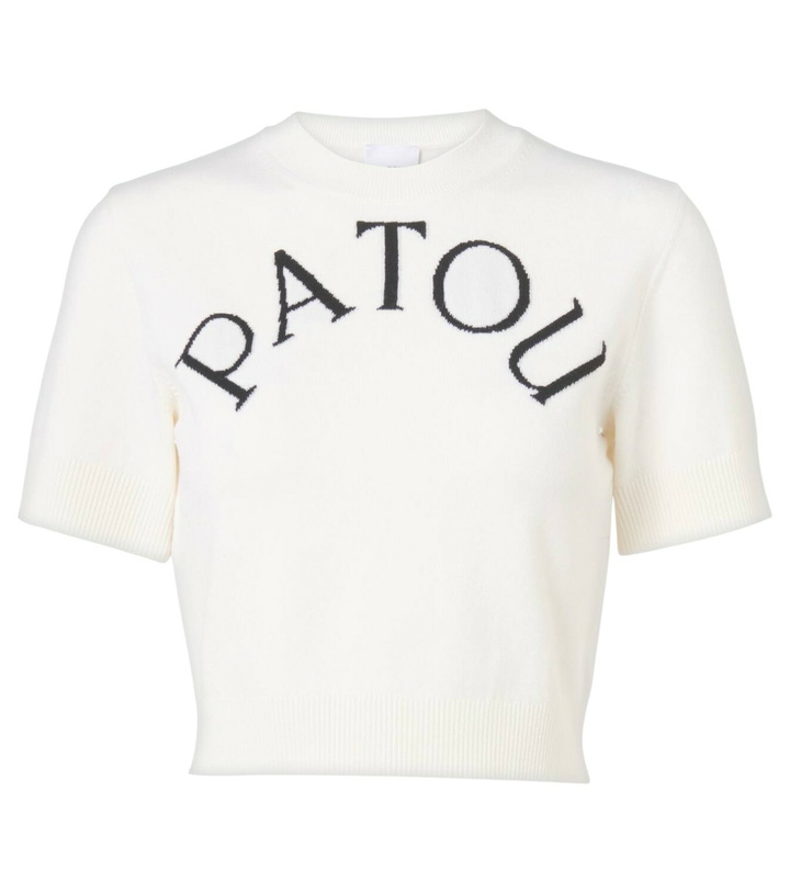 Photo: Patou Logo jacquard wool-blend crop top