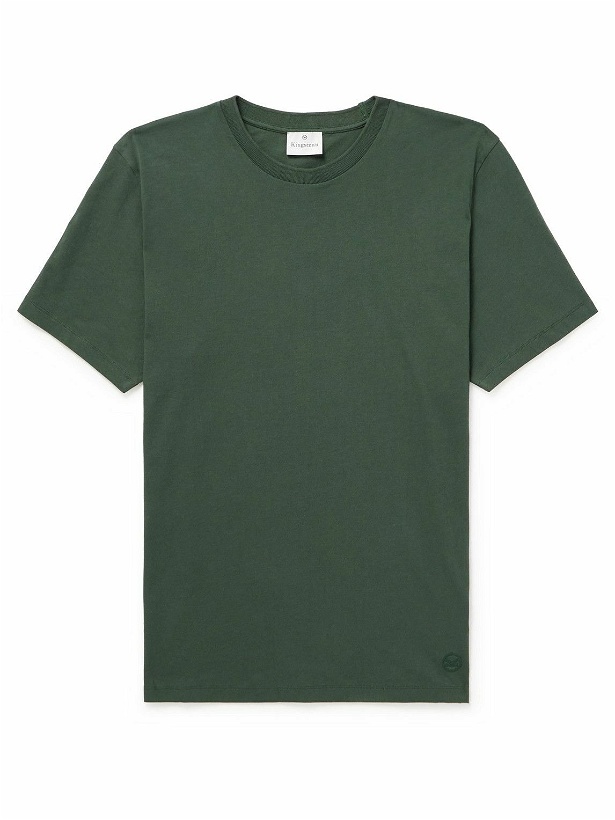 Photo: Kingsman - Logo-Embroidered Cotton-Jersey T-Shirt - Green