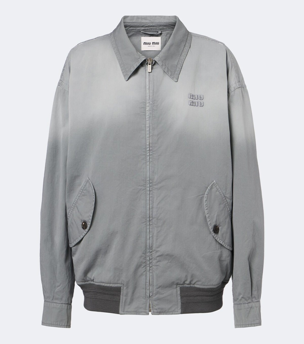 Miu Miu Cotton twill blouson jacket