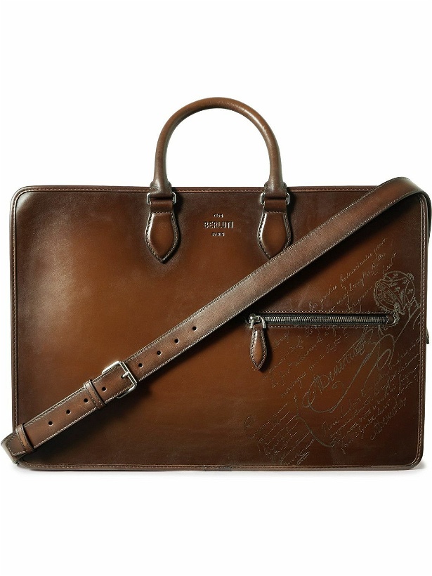 Photo: Berluti - 3 Nuits Neo Scritto Venezia Leather Briefcase