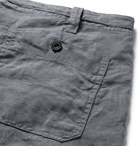 Hartford - Boy Slim-Fit Linen Drawstring Shorts - Dark gray