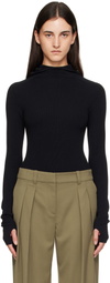 The Frankie Shop Black Danae Knit Hoodie