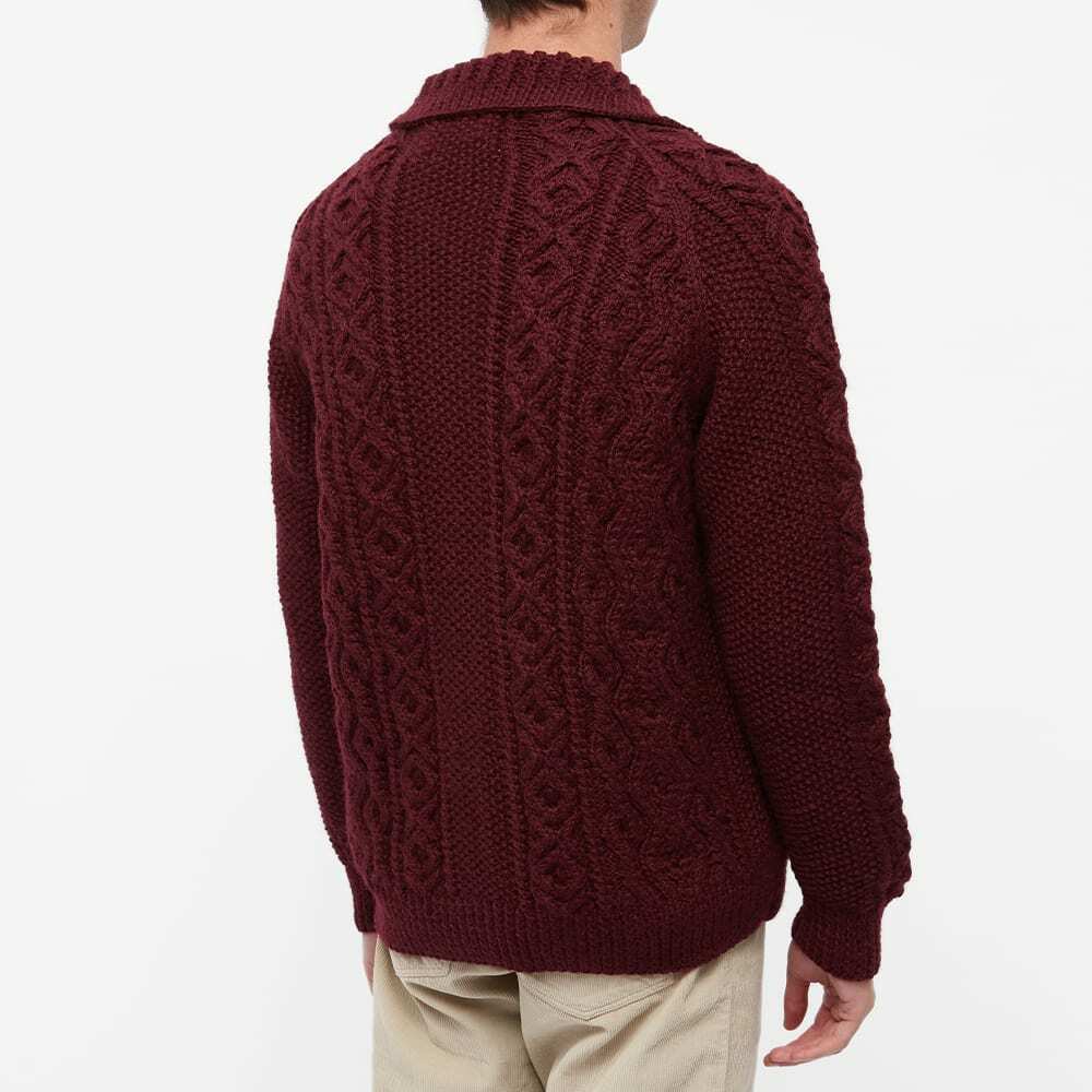 Inverallan Men's 3A Lumber Cardigan in Wine Inverallan