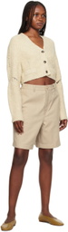 Recto Beige Button Cardigan
