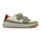 Acne Studios Green and Beige Suede Perey Strap Sneakers