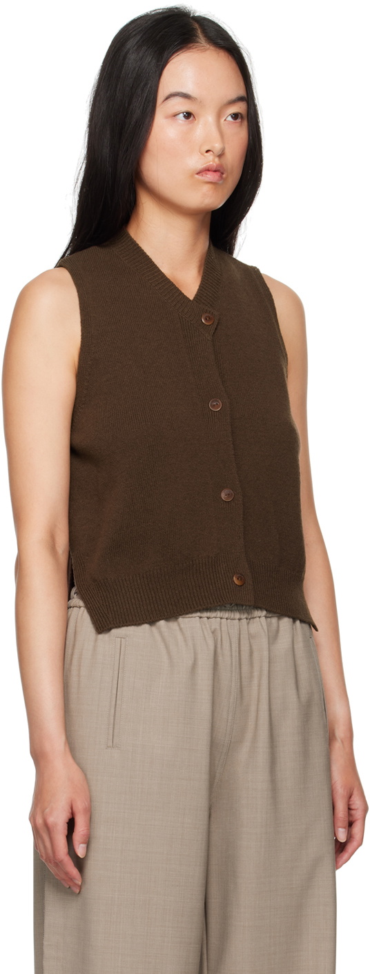 Cordera Brown Merino Wool & Cashmere Vest