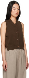 Cordera Brown Merino Wool & Cashmere Vest
