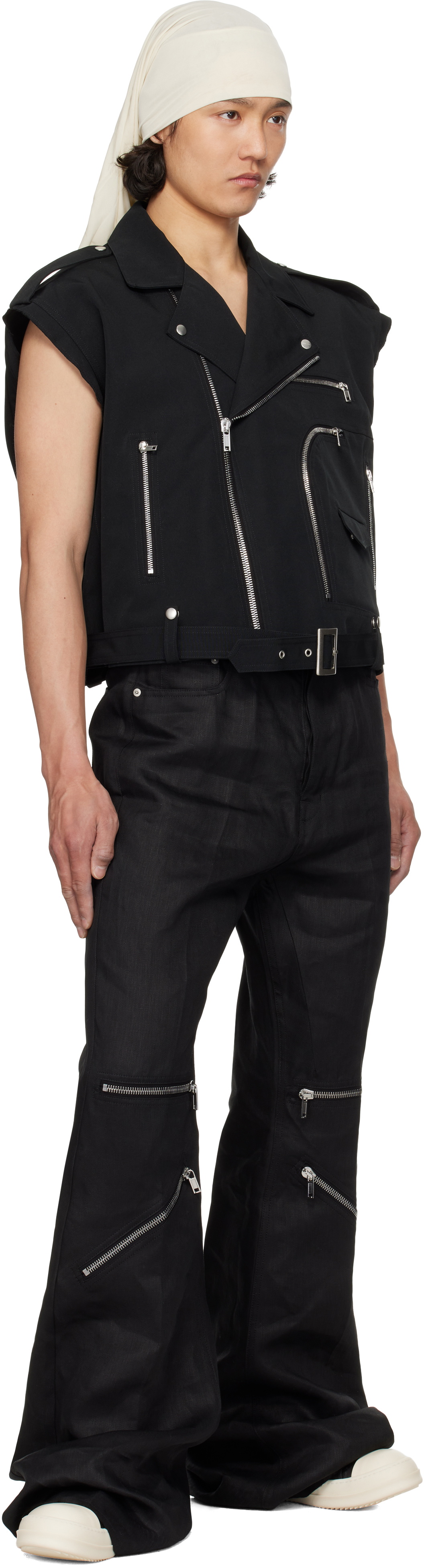 ボトムスその他 Rick Owens Cropped Wool Blend Cotton Vest Rick Owens Cropped Wool Blend Cotton Vest | ShopSimon