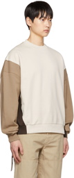 Axel Arigato Brown & Beige Exposed Seam Sweatshirt