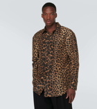 Saint Laurent Leopard-print silk shirt