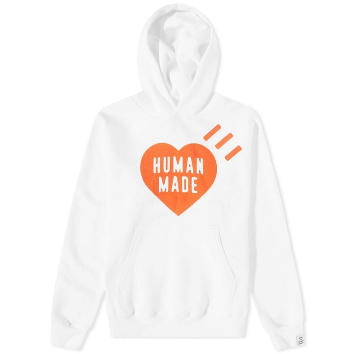 Photo: Human Made Men's Heart Logo Hoody in White