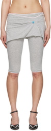 Ashley Williams Gray Nappy Pin Shorts