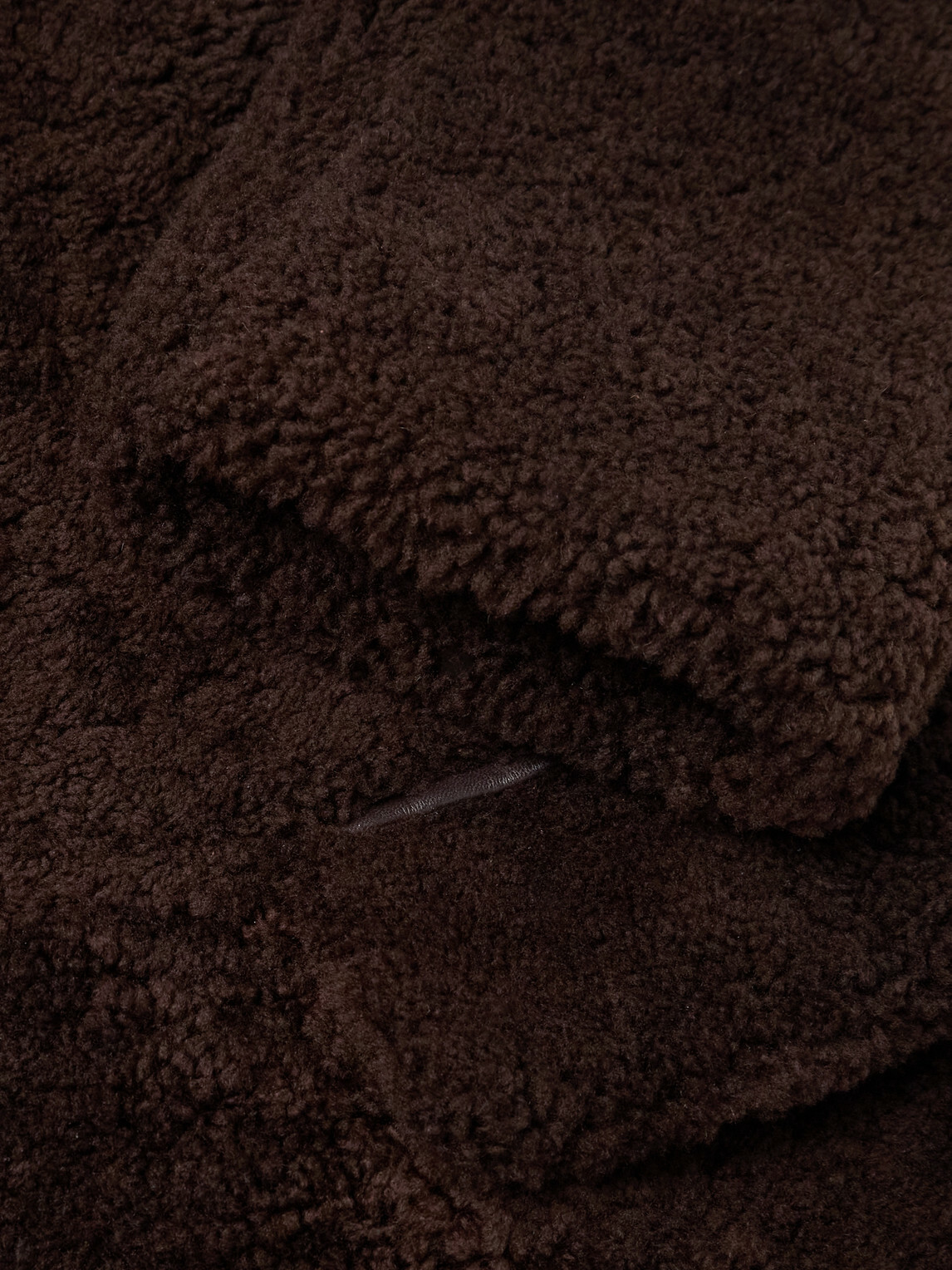 Gabriela Hearst - Leather-Trimmed Shearling Car Coat - Brown
