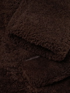 Gabriela Hearst - Leather-Trimmed Shearling Car Coat - Brown