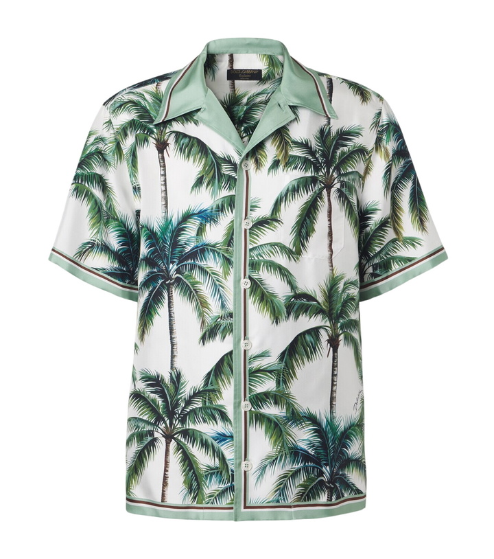 Photo: Dolce&Gabbana Printed silk twill shirt