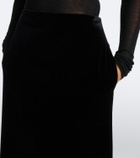 The Row Lew cotton velvet maxi skirt