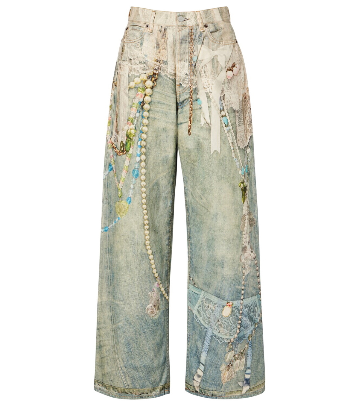 Acne Studios Delouise ruffled denim midi dress Acne Studios