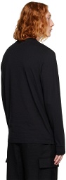 FRAME Black Embroidered Long Sleeve T-Shirt
