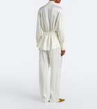Victoria Beckham Satin wide-leg pants