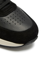 Tods All Pelle Running Panelled Leather Sneakers Black