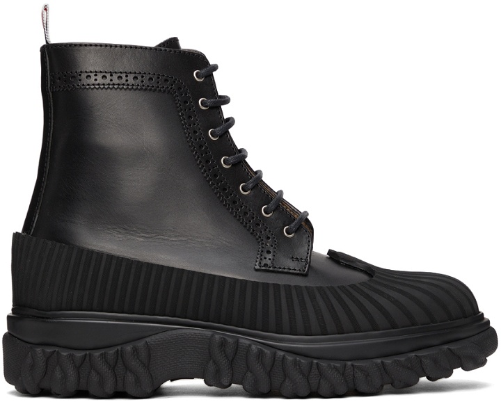 Photo: Thom Browne Black Longwing Duck Lace-Up Boots