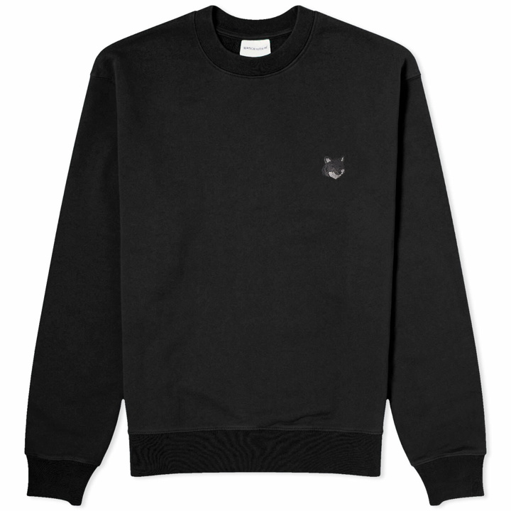 Photo: Maison Kitsuné Men's Bold Fox Head Patch Sweat in Black