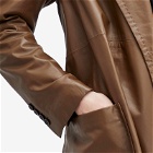 Max Mara Women's Aiello Leather Longline Jacket in Tobacco