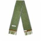 Acne Studios Women's Vally Solid Logo Scarf in Grass Green