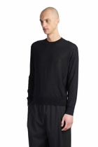 Laneus Knitwear In Black Wool And Polyester