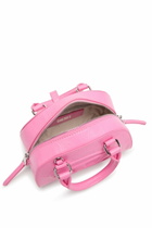 Diesel 1DR Dome-Mini bowling bag in croc-effect leather - Crossbody Bags Womens in Pink