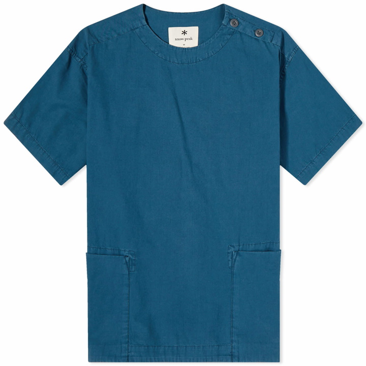 Photo: Snow Peak Women's Recycled Cotton T-Shirt in Blue