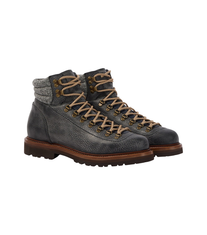 Photo: Brunello Cucinelli Leather lace-up boots