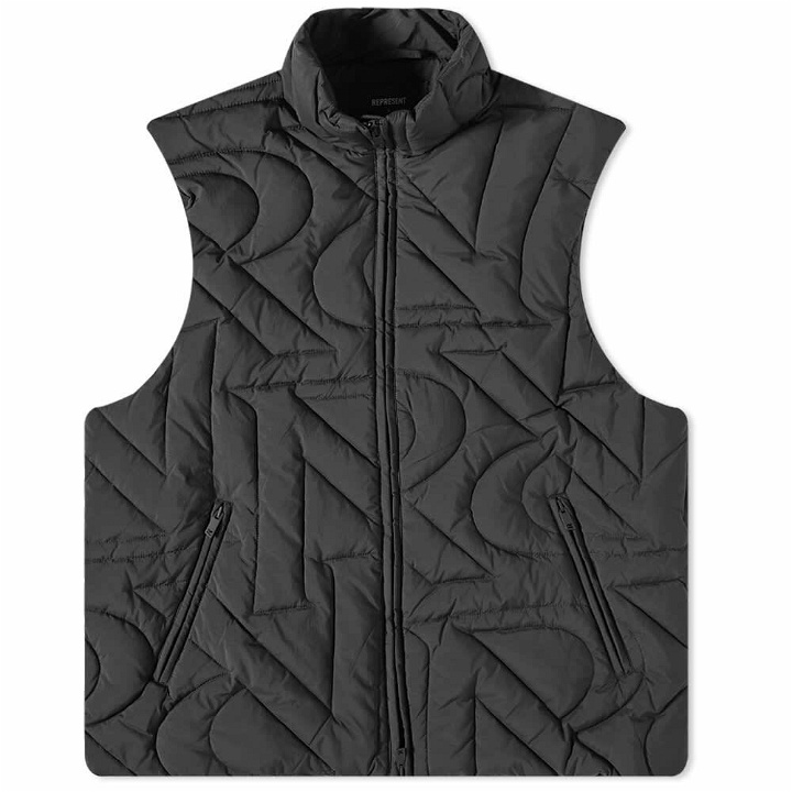 Photo: Represent Men's Initial Quilted Gilet in Black
