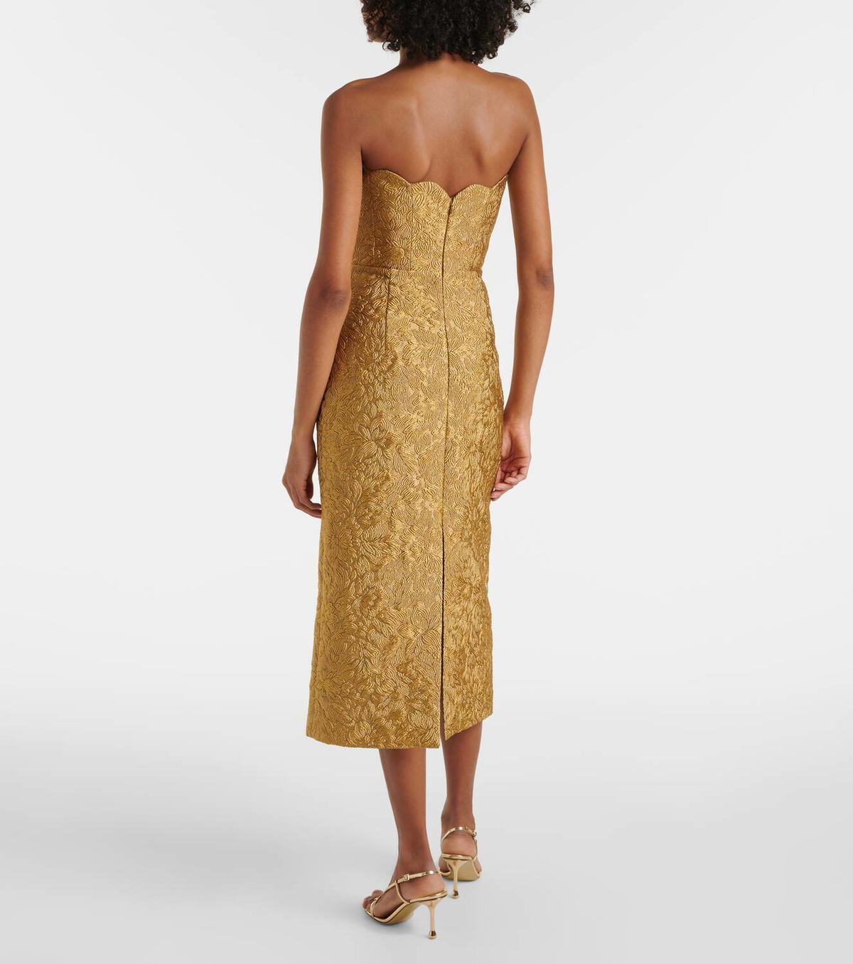 sachin and babi light blue dress Brocade Bubble Midi Dress  Luxury Designer Clothing  Claudette Floyd