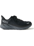 Hoka One One - Clifton 8 Rubber-Trimmed Mesh Running Sneakers - Black