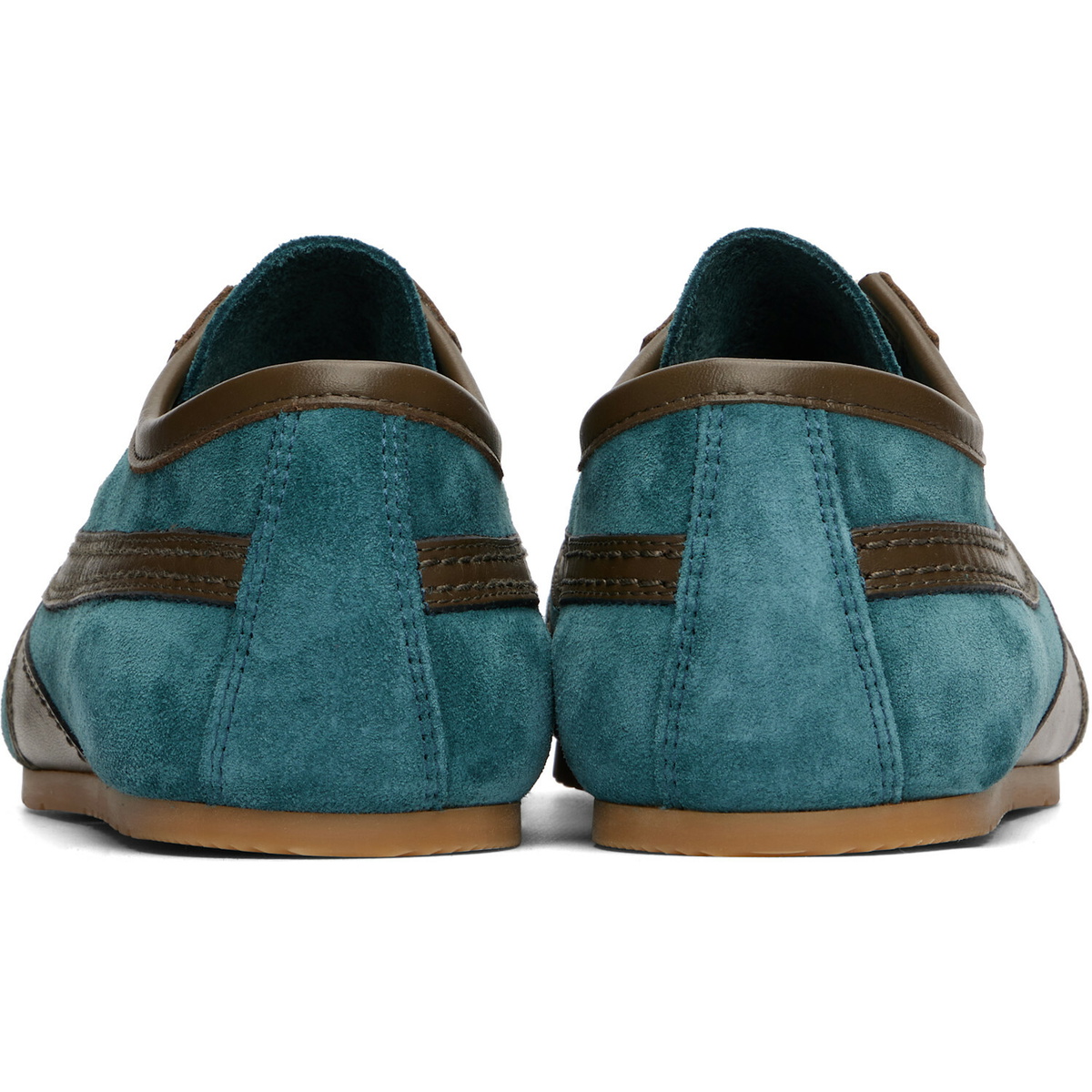 Dries Van Noten Blue & Brown Suede Sneakers